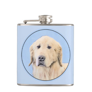 Cantil Pintura do ouro Retriever - Arte Cachorra Original