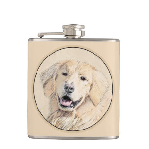 Cantil Pintura do ouro Retriever - Arte Cachorra Original