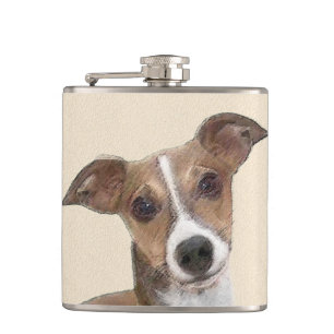 Cantil Pintura em Greyhound Italiano - Arte de Cachorro O