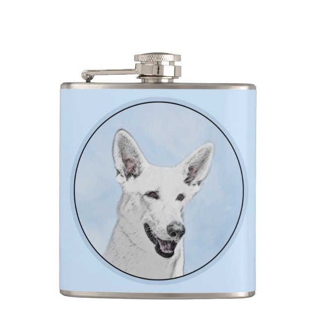 Cantil Pintura em Pastor Branco - Arte de Cachorro Origin (Frente)