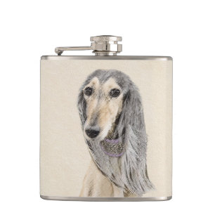 Cantil Pintura em Saluki (Fawn) - Arte de Cachorro Origin