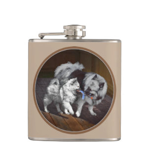 Cantil Pintura em tempo de reprodução de Keeshond - Arte 