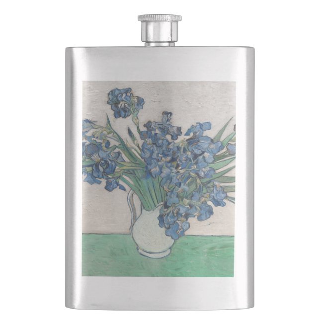 Cantil Pintura Impressionista Vaso de Íris de Van Gogh (Frente)