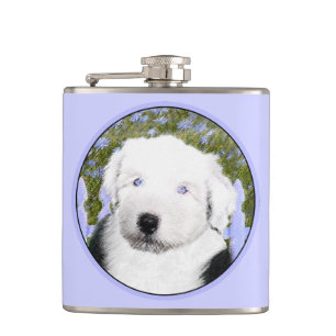 Cantil Pintura para papoilas de Sheepdog Inglês - Arte p