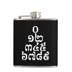 Cantil Pirâmide de Números Cambojanos - 0 12 345 6789 Khm