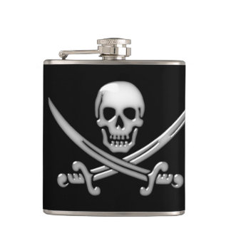 Cantil Pirata Crânio e Espadas Cruzadas