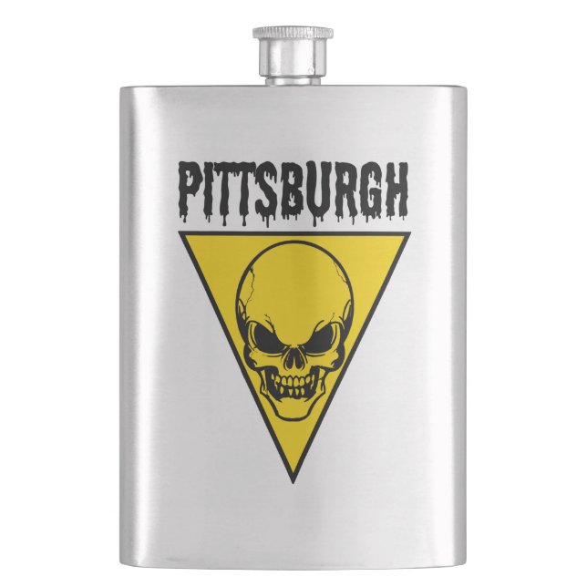 Cantil Pittsburgh Skull Flask Classic (Frente)
