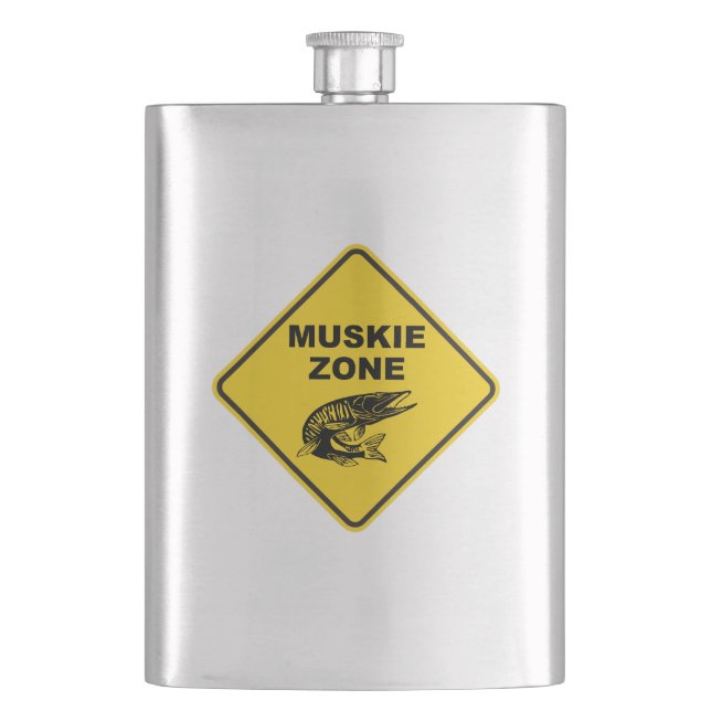 Cantil Placa da Zona de Pesca de Muskellunge (Frente)