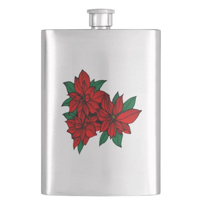Cantil Poinsettias Flask (Frente)