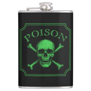 Cantil Poison Skull e Crossbones Halloween Design Impress