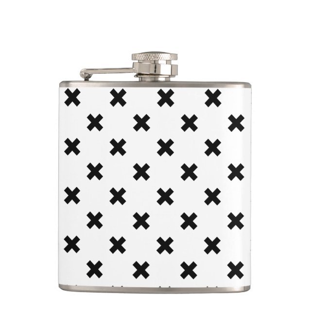 Cantil Polka preto cruza em branco (Frente)