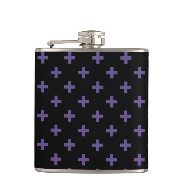 Cantil Polka ultravioleta cruza em preto (Frente)