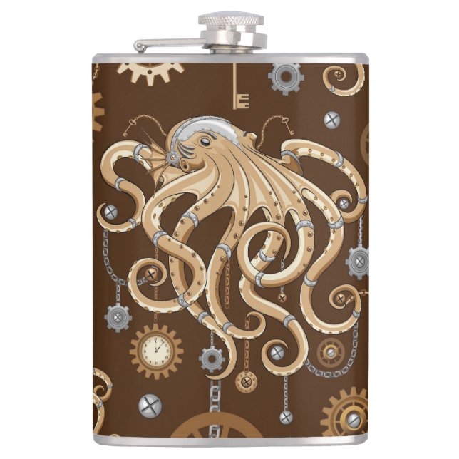 Cantil Polvo Steampunk Retro Fantasia Mecânica (Frente)