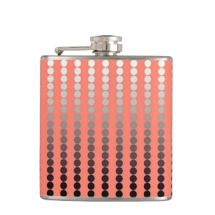 Cantil Pontos de Satin - coral e pewter