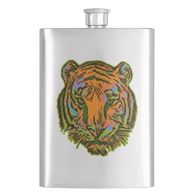 Cantil Pop Art TIGER HEAD + seu backgr. & ideias (Frente)