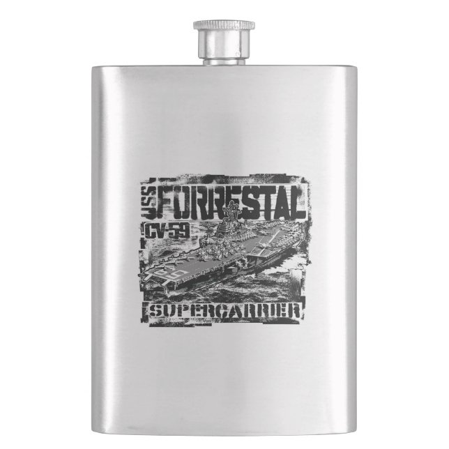 Cantil Porta-aviões Forrestal Flask Classic Flask (Frente)