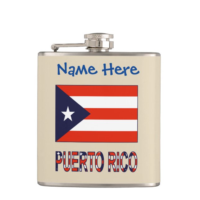 Cantil Porto Rico Porto Rico Bandeira Blue Personalizado (Frente)