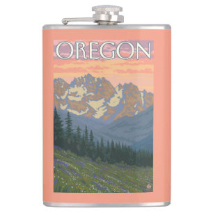 Cantil Poster das viagens vintage das flores do primavera