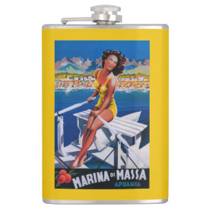 Cantil Poster de viagens do porto de Massa