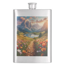 Cantil Poster de viagens Dolomites Vintage-Style com Lago