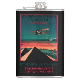 Cantil Poster vintage do ar do Cairo - de Bagdade - de