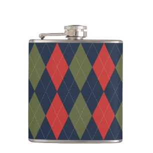 Cantil Preppy Argyle Azul Marinho Verde Exército Personal