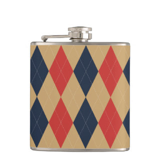 Cantil Preppy Argyle Caqui Azul Vermelho Personalizado