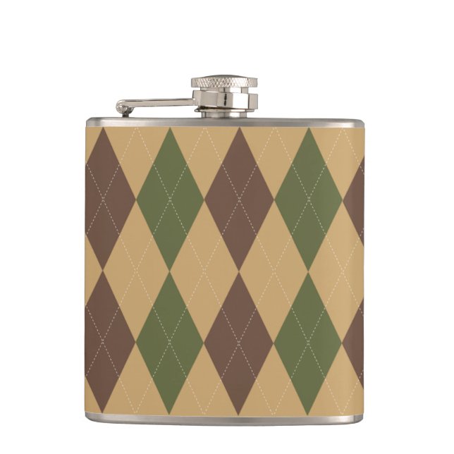 Cantil Preppy Argyle Caqui Verde Exército Marrom Personal (Frente)