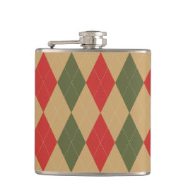 Cantil Preppy Argyle Khaki Army Green Red Personalized