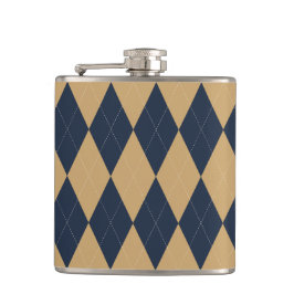 Cantil Preppy Argyle Khaki & Navy Personalized Groomsmen