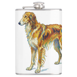 Cantil Presente de Cachorro Desenho de Saluki Colorido Vi