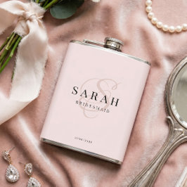 Cantil Presente de Dama de Honra com Caligrafia Elegante 