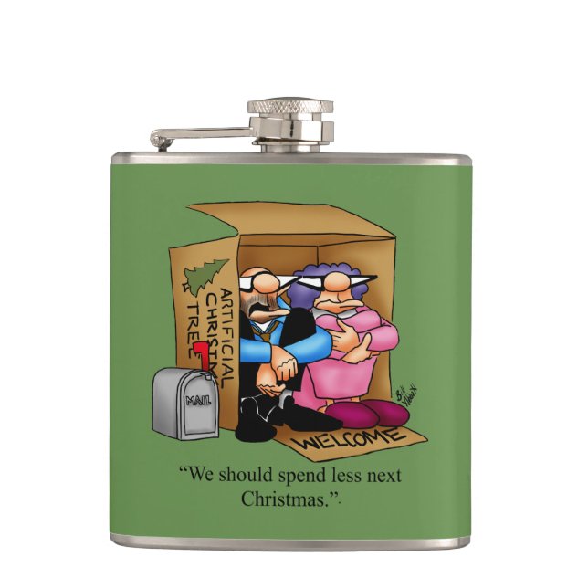 Cantil Presente de Holiday Humor Flask de Natal (Frente)