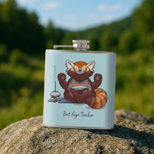 Cantil Presente de Melhor Professor de Yoga do Panda Verm