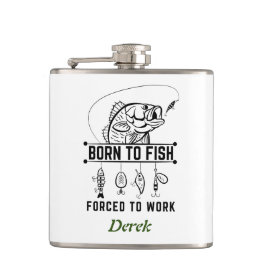 Cantil Presente de pescador personalizado, Nascer para pe