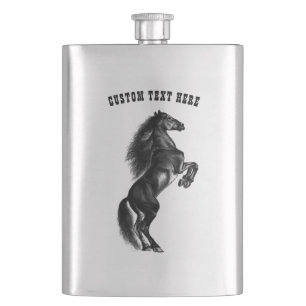 Cantil Presente do Flask de Cavalo Negro com Texto Person