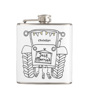 Cantil Presente Personalizado de Casamento Trator Country