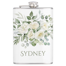 Cantil Presente Personalizado de Floral Branco para Damas
