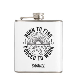 Cantil Presente personalizado de pescador, Nascer para pe