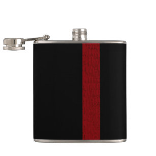 Cantil Preto com Burgandy Strip Flask