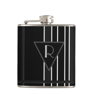 Cantil Preto e branco monograma riscado