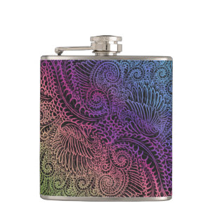 Cantil Prismatic Swirl   Arte de Penas Fractais do Arco-Í