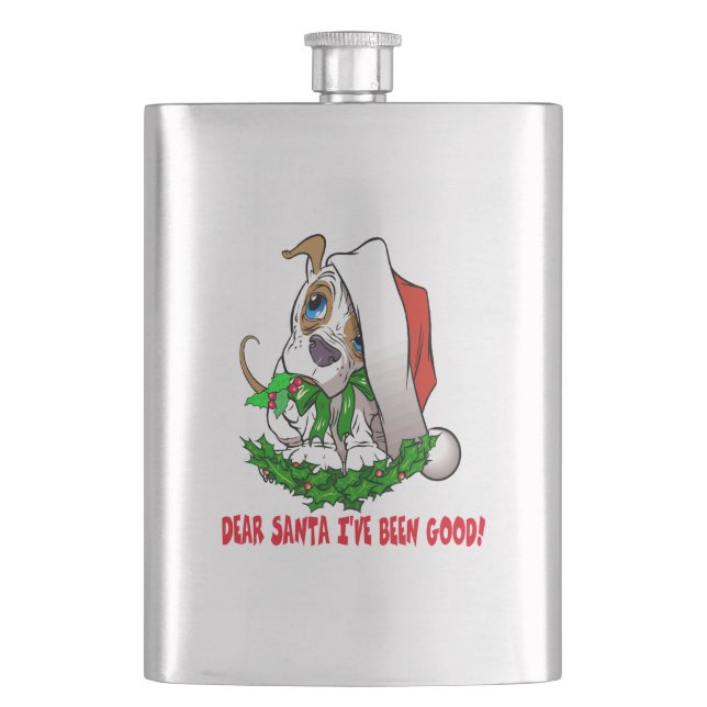 Cantil Puppy Flask Natal (Frente)