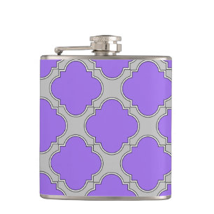 Cantil Quatrefoil, púrpura e cinza