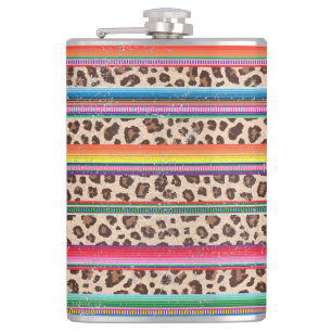 Cantil Rainbow Leopard Imprime o padrão feminino moderno