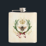 Cantil Rainha Botânica Moderna Vintage<br><div class="desc">Rainha Botânica Moderna Vintage inseto de inseto de mel de abelhas, folhagem elegante retrô-vintage, jardim botânico buquê floral floral floral floral, folha de primavera de Verão, ilustração aquarela desenho luxo, néctar de rainha da arte da coroa, beleza bonita e bonita beleza buzz, flor de asas amarelas, natureza de abelhas silvestres,...</div>