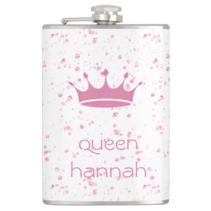Cantil Rainha Coroa Rosa Personalizada