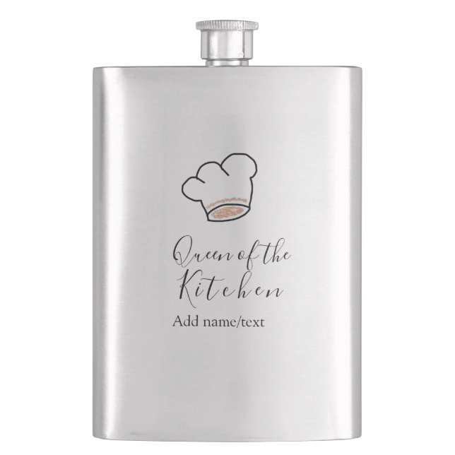 Cantil Rainha da cozinha chef cozinheiro adicionar nome c (Frente)