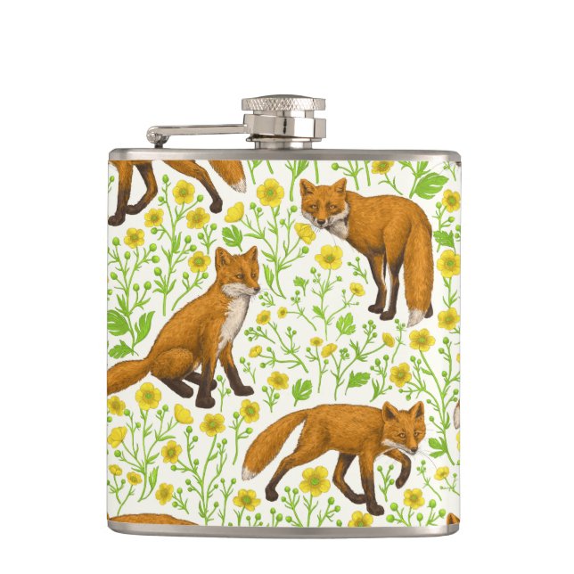 Cantil Raposas e ampolas em branco natural (Frente)