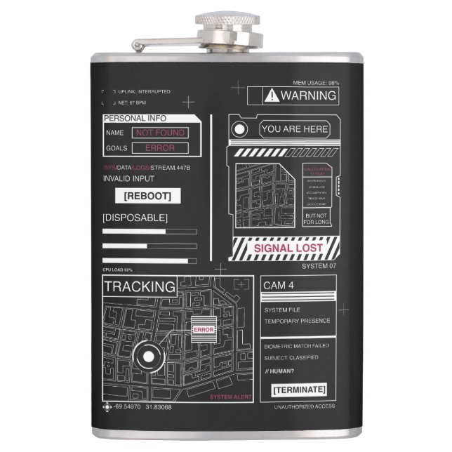 Cantil Rastreamento - Design de Streetwear Techno-Brutali (Frente)